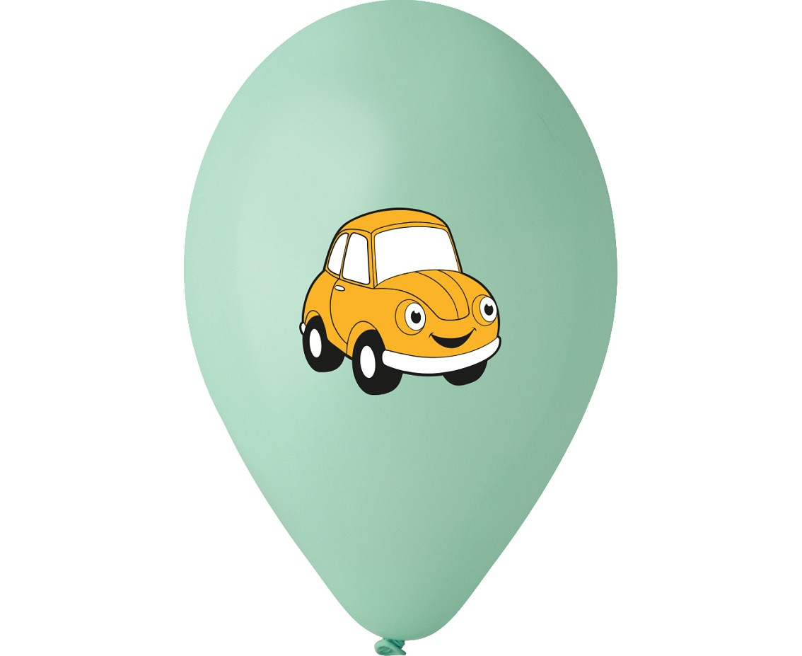 Cartoon Car balloons, 12", 5 pcs